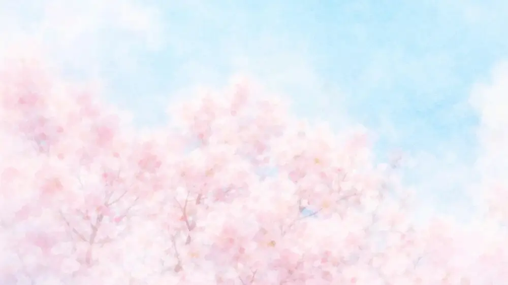 青空を背景にふんわりと咲く満開の桜